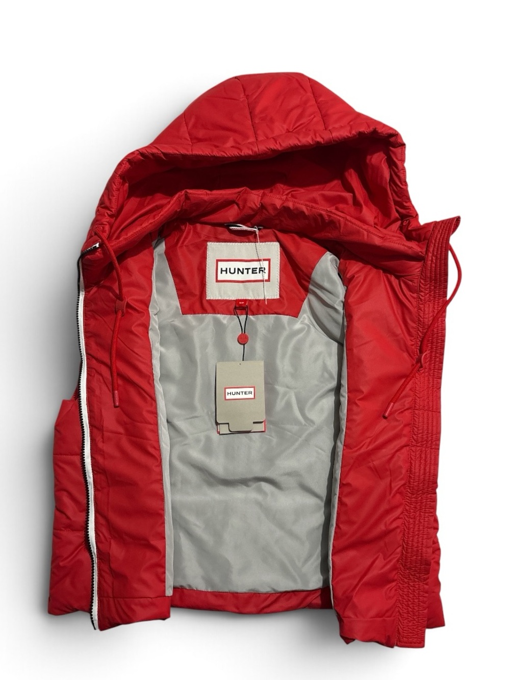 Hunter Red Quilted Hooded Puffer Vest - Picture 11 of 11
